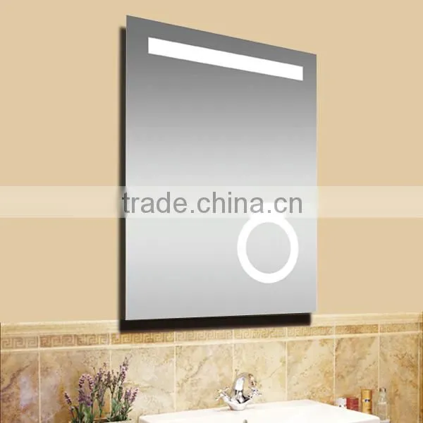 IP44 CE Frameless Bathroom LED Mirror with 3x Magnifier