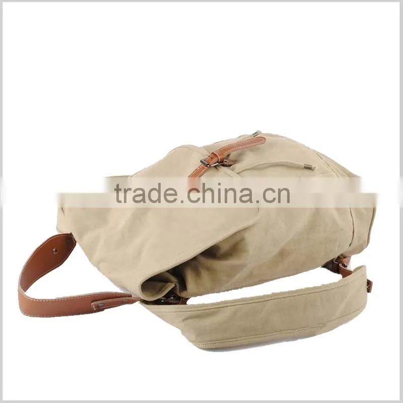 high quality hot sale custom fashion simple plain canvas backpack for teens