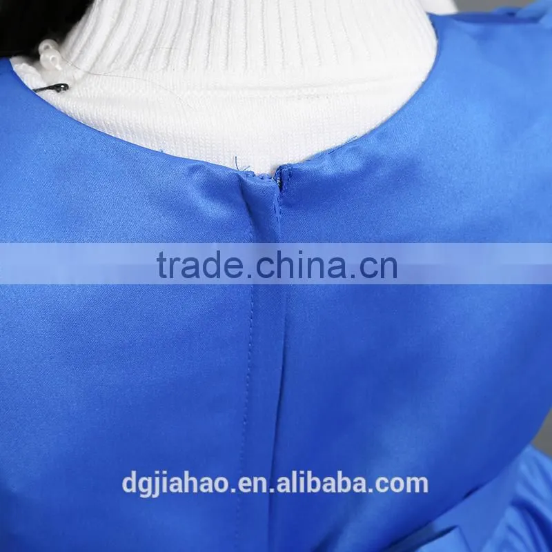 Wholesale fashion new design embroidery royal blue party children frocks designs