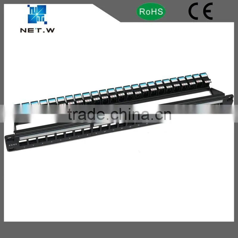 Fixed Unloaded 19" 24 Ports Blank Patch Panels