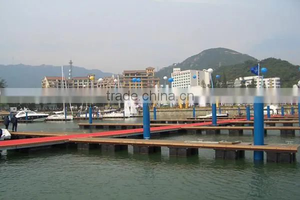 Marina floating pontoon bridge