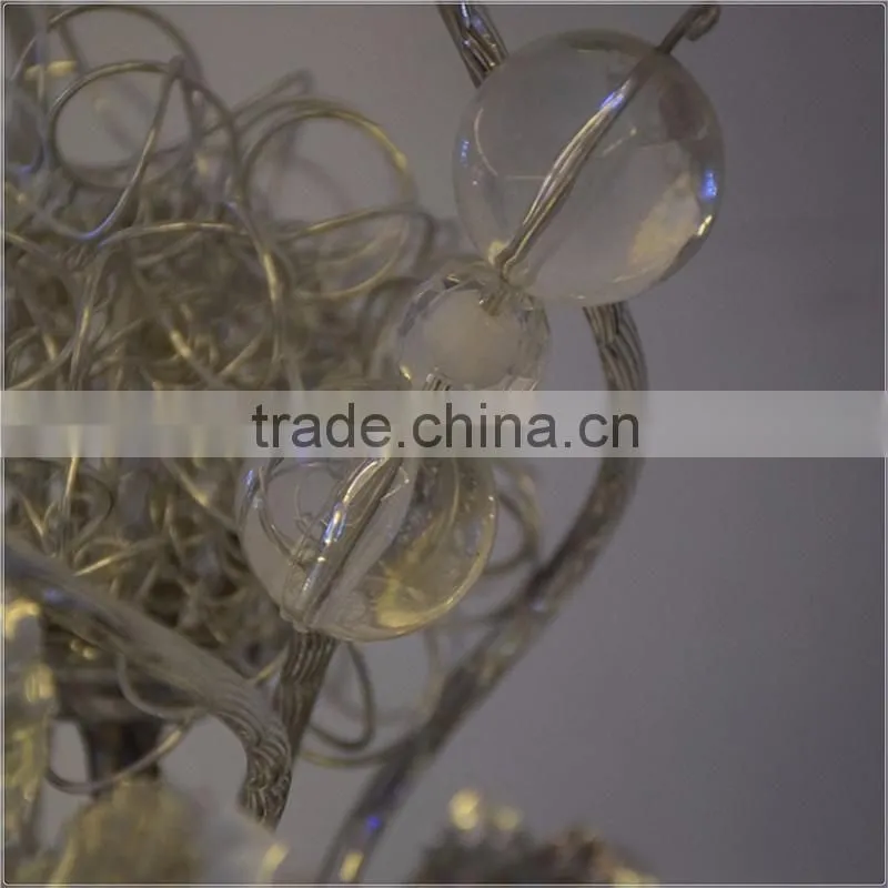 withe led cystal ball indoor decoration aluminum led table lamp wire lamp
