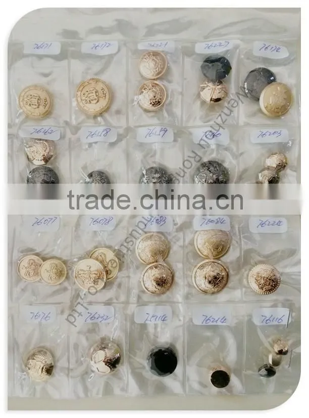 Metal shank button