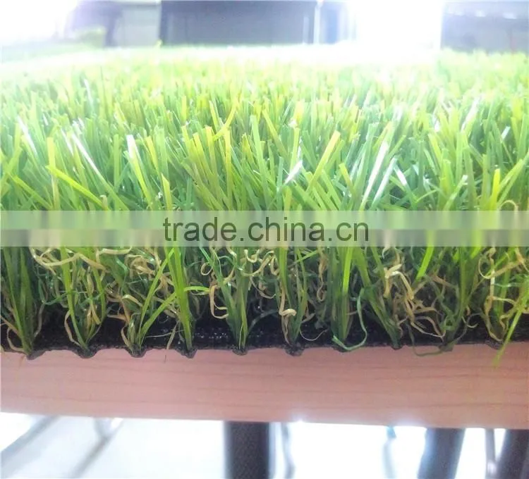 25mm Flat shape four color outdoor Landscaping artificial lawn