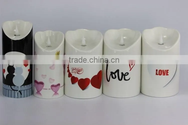 flameless Christmas LED lights candles in ceramic wholesale
