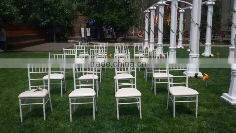 2016 wholesale white aluminium wedding tiffany chair