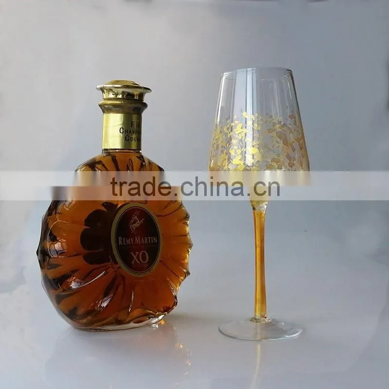 Electroplating Scrap Gold Wine Glass Bottle