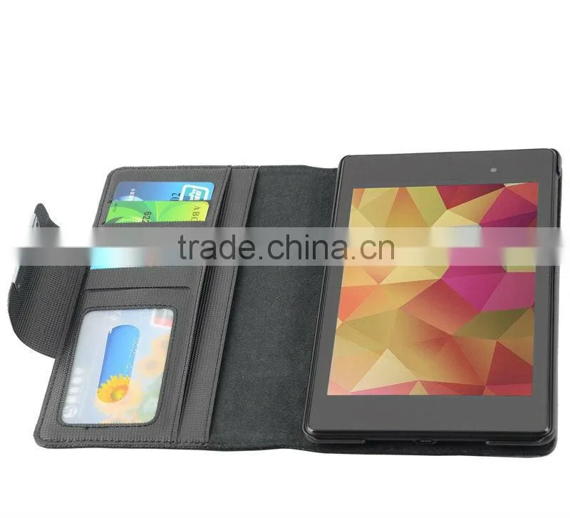 Wallet Leather stand Case Cover for New Google Nexus 7 2G Second Generation