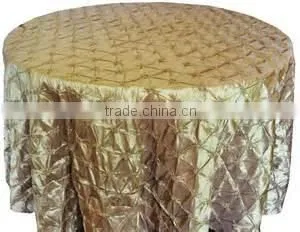 hot sell round 120 inch pinchwheel table cloth for wedding decoration