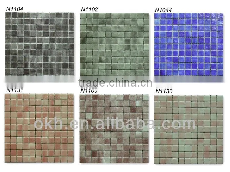 Blue color mosaic tile