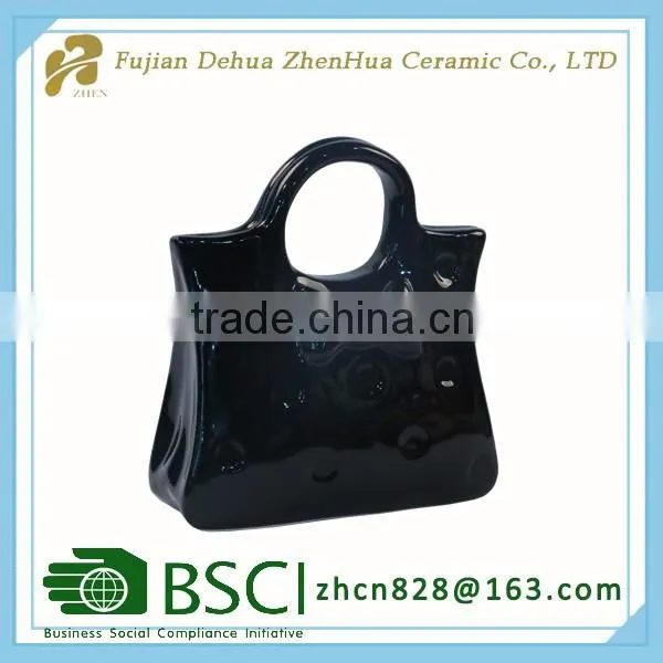 black handbag gift decoration for ceramic money bank