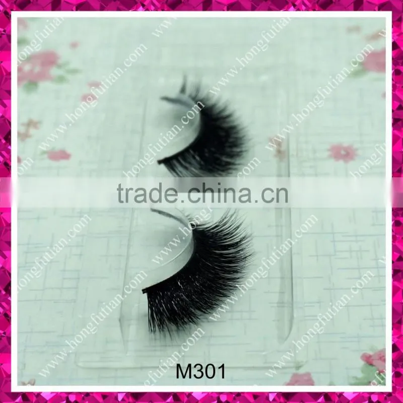 Qingdao false eyelash manufacturer charming look mink hair lashes thick style
