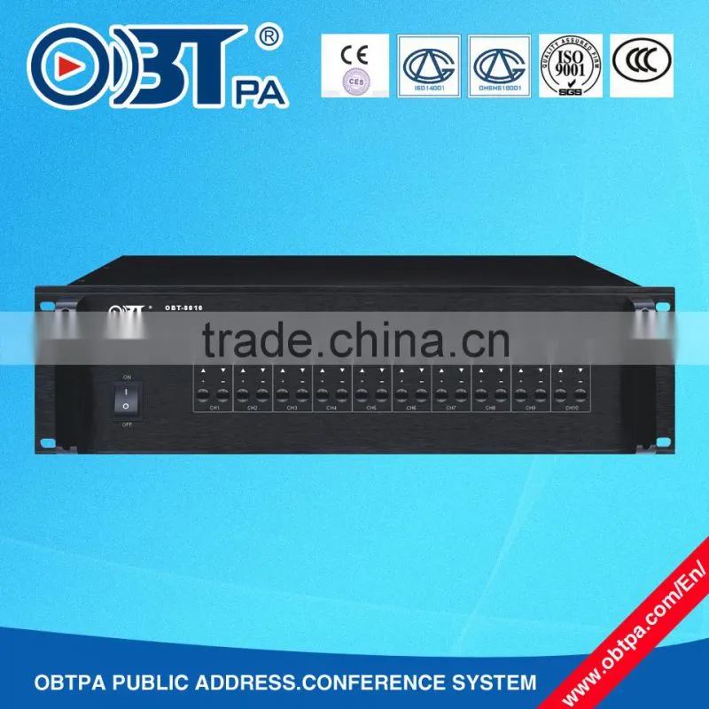 OBT-8010 PA system volume controlled distributor/10 zones volume controlled