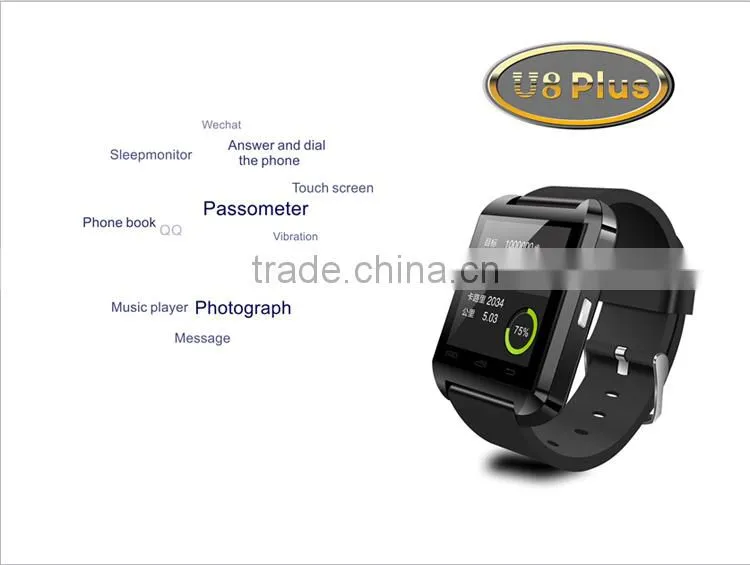Original! For samsung galaxy gear smart watch bluetooth U watch U8 smart watch