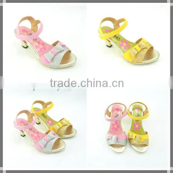 2014 Latest design beautiful fancy girls high heel sandals