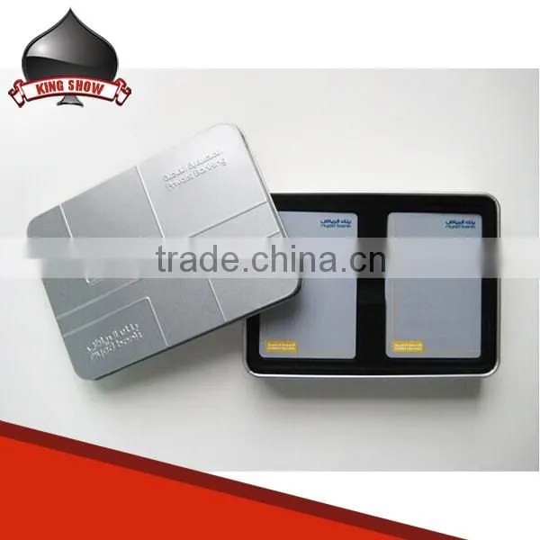 High end playing cards metal box with custom logo