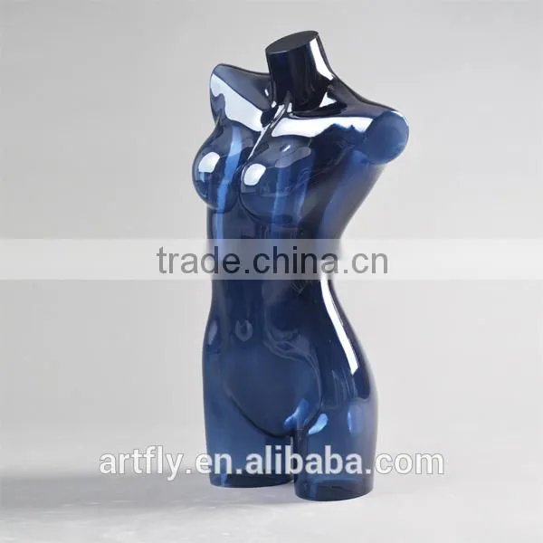 fashion transparent female half body torso mannequin