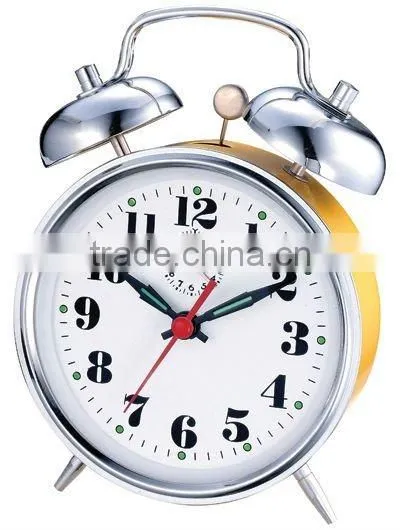 4 inches metal case mechanical alarm clock