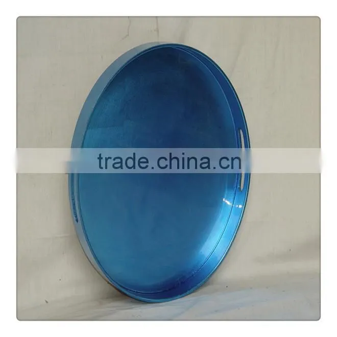 Gold Serving Plastic Round Tray