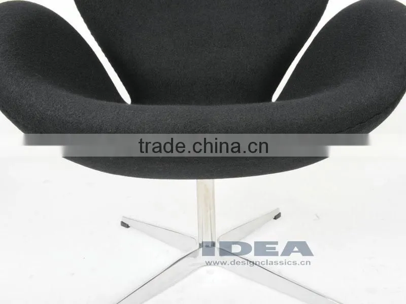 Replica Arne Jocabsen Swan Chair - Black Fabric