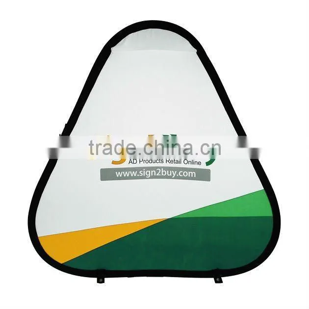 Fabric Triangle A-Frame Banner Is Easily Moved:100 x 100cm Pop Up Banner is Collapsible For Sporting Field Sidelines