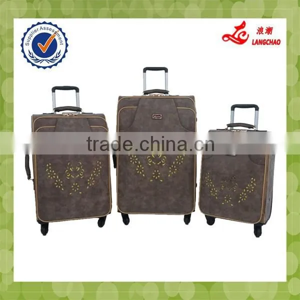 2015 Newest Carve Patterns Hot Sale Leather Luggage