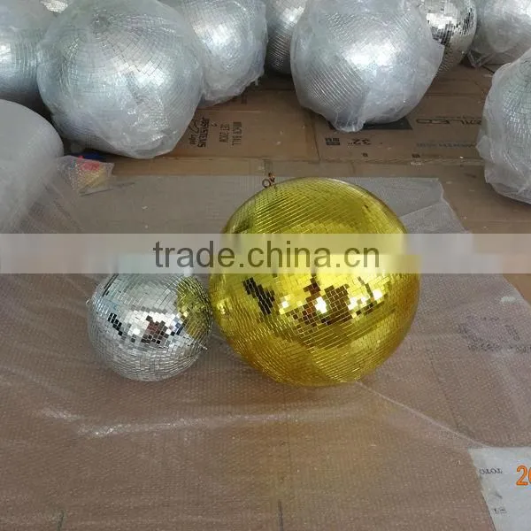 Gold mirror ball 75cm 30inch size rotating mirror ball With Fiberglass core