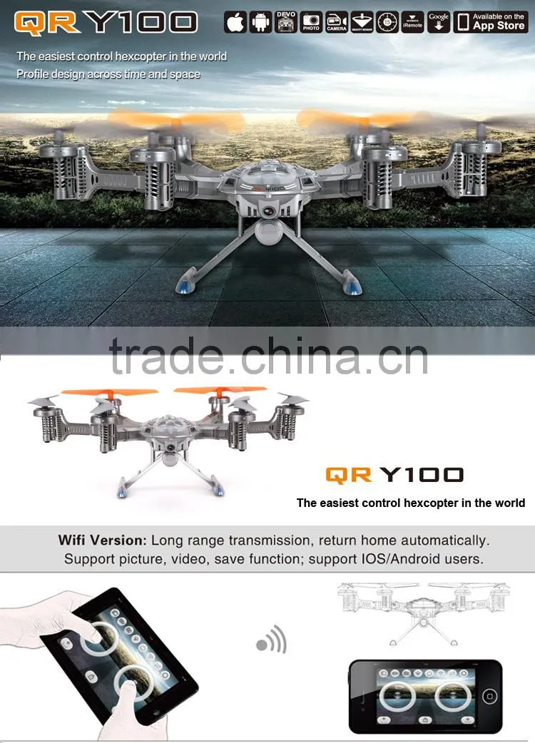 Wholesale RTF version wifi drone, walkera qr y100 quadcopter with devo 4 transmitter