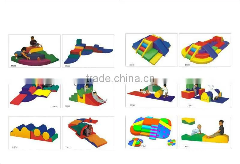 2016 hot sales wooden soft playground for baby