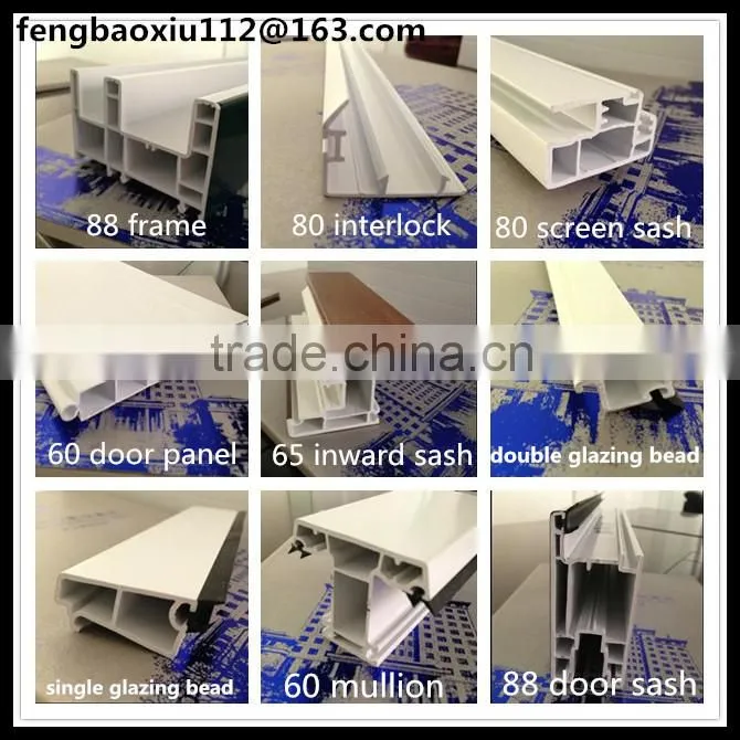 kinbon upvc profile 62 two track plastic u profile