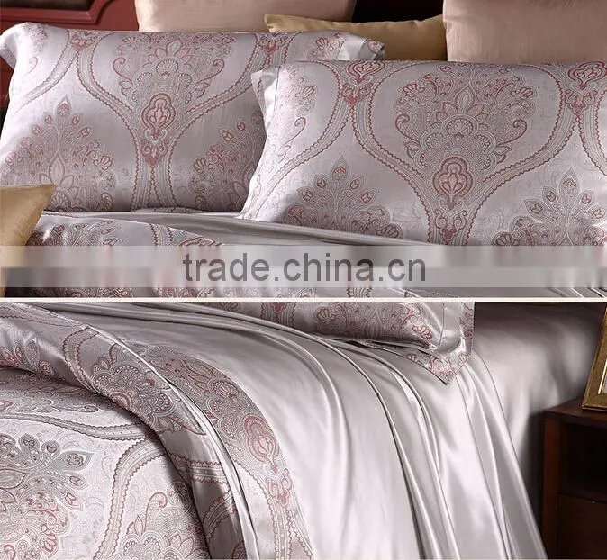 100% mulberry silk Satin Jacquard fabric for home textile