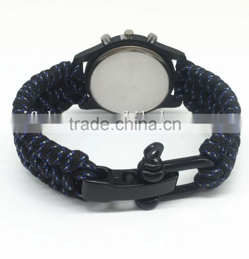 handmade paracord woven watch wrist strap integrated watch bands