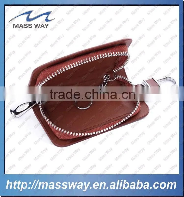 promotional custom fashion leather car key case