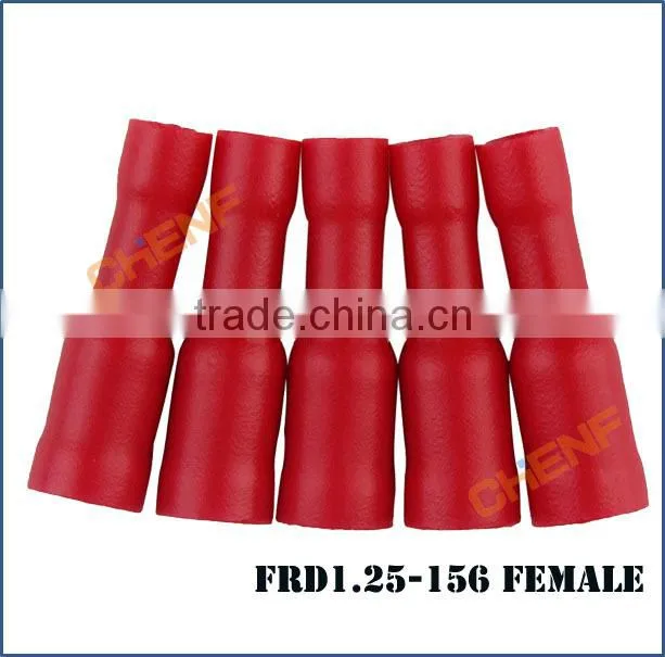 China Manufacture AWG22-16A.W.G FRD1.25-156 Copper Bullet Fully Insulated Female Terminals