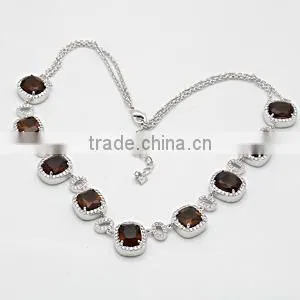 925 Silver Rhodium Plated Green Glass Sets