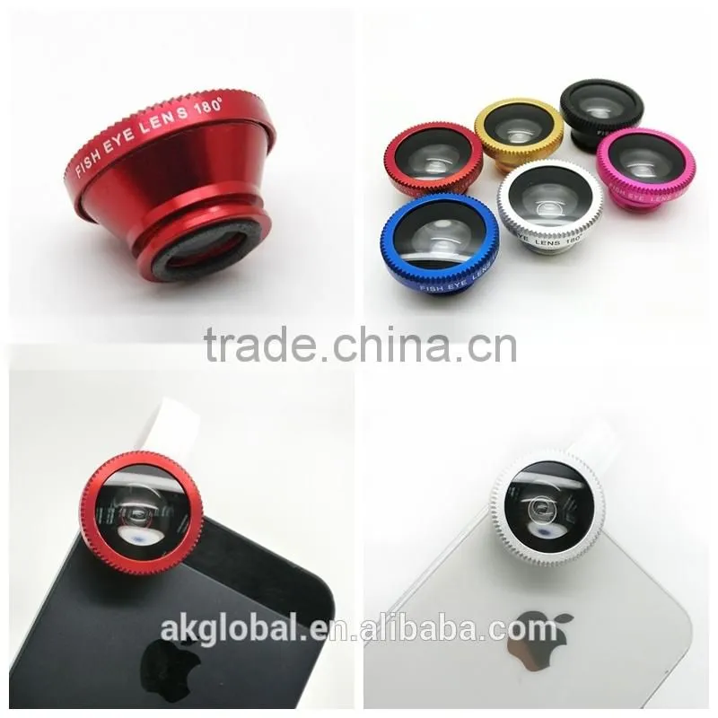 Universal clip 180 degree fisheye lens for most cellphone mini camera lens for samsung galaxy s4