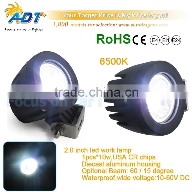 2 inch 10W CR-EE LED Work Light Spot Lamp Off Road Car Truck Boat ATV SUV 4W 12V 24V 32V
