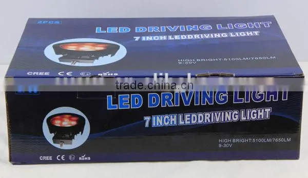 Hot. 7inch 80w auto light bar driving light for 4WD, truck, atv, suv