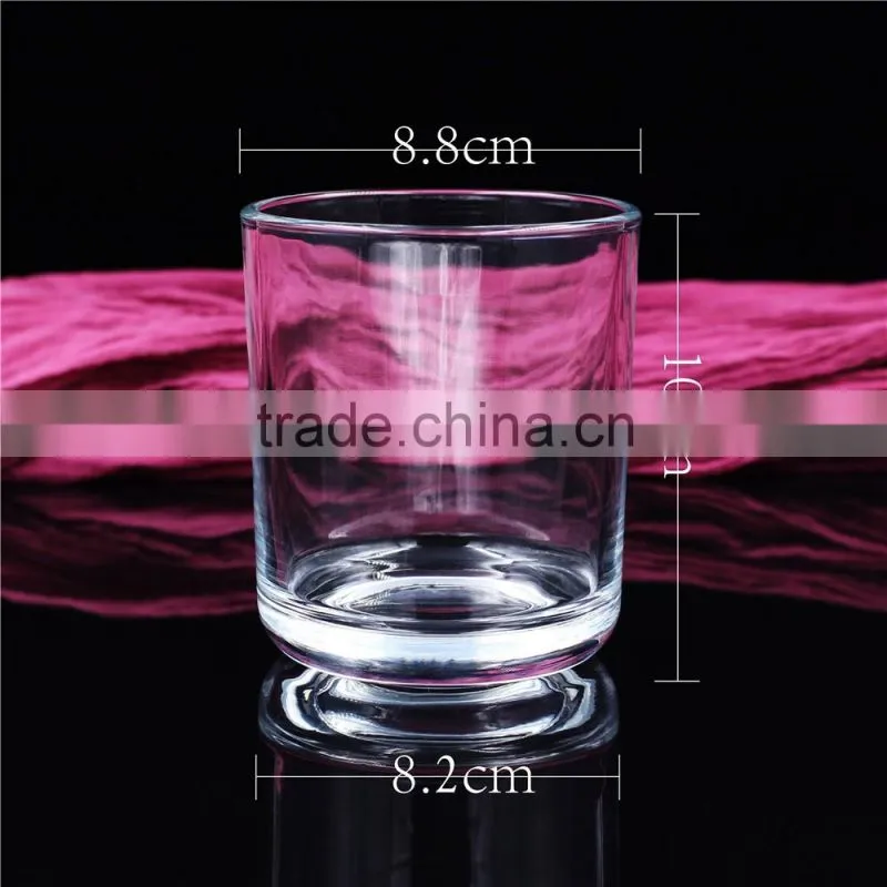 88*100mm wholesale hot sale clear round scented candle glass jar
