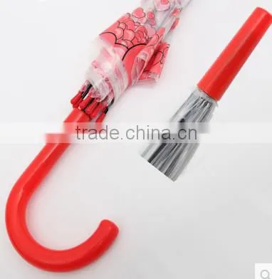 19''x8k high quality transparent POE umbrella,straight PVC umbrella