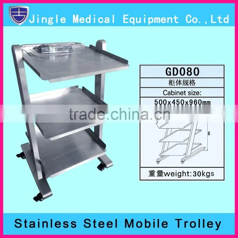 New ! High grade stainless steel Dental clinic trolley, mobile cabinet !