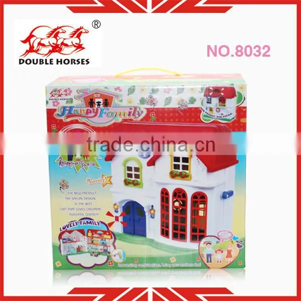 Kid plastic mini house toy mini doll house