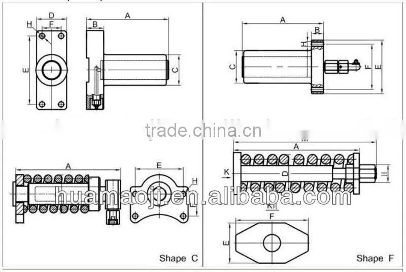 Excavator spare part PC200-6 recoil spring, tension device