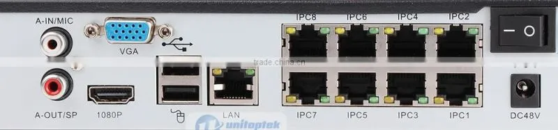 8Ch CCTV Camera Systems With 8PCS Dome P2P IP Cameras And 8ch NVR Supports PC&Mobile View