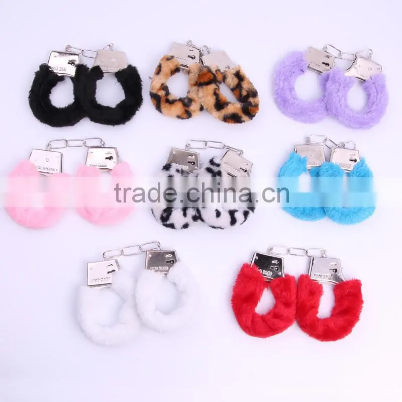 New plush handcuffs,wholesale soft plush sex toys handcuff, 8 colors for choice