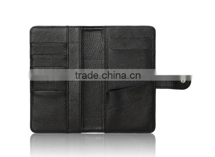 Genuine Leather Wallet Case for Mobile Phone,Cards and Money,Super Slim Design