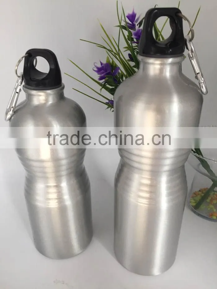 Small-bore aluminum sports water bottle