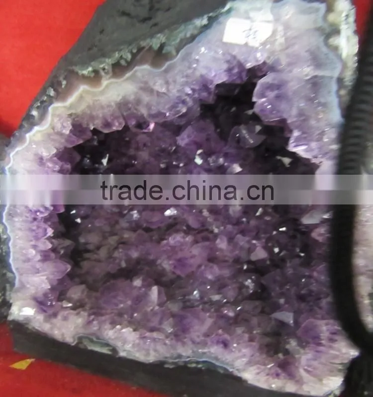 Rough healing large brazil amethyst geode for sale