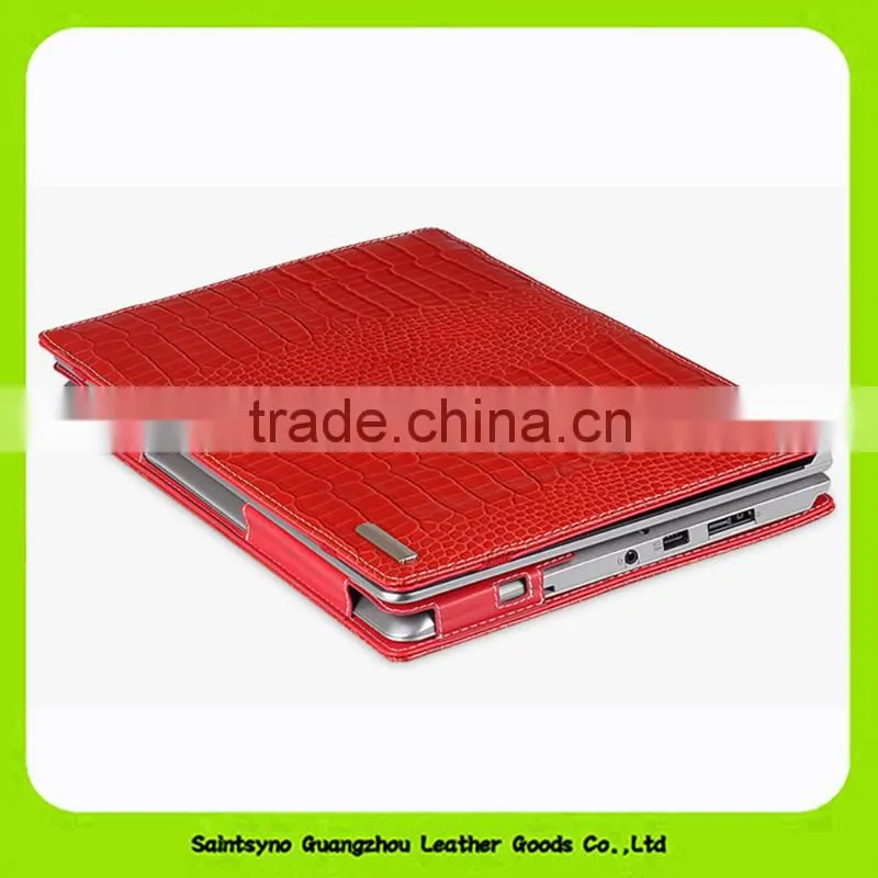 15641 Newest custom Alligator leather smart cover for tablet