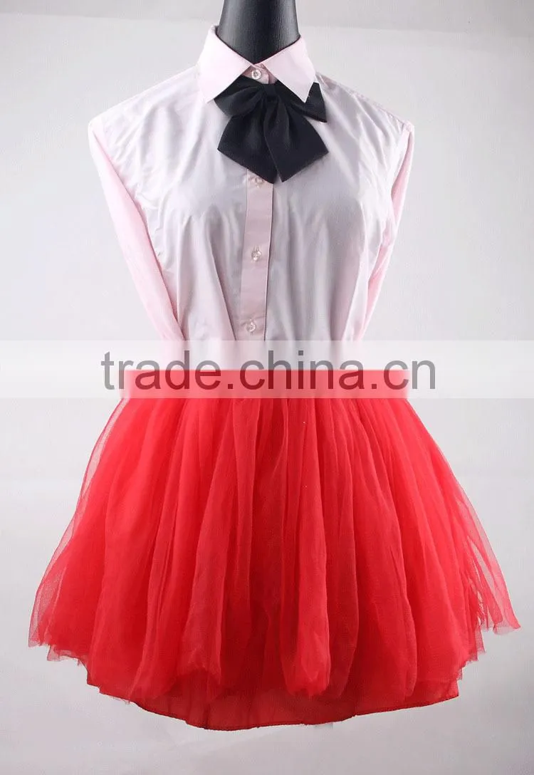 Women Red Tutu Skirt Formal Pettiskirt